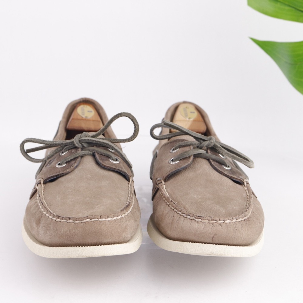 Sperry Mens A/O Boat Shoe Size 11.5 Light Brown Leather Slip On Loafers Yacht - Picture 3 of 13